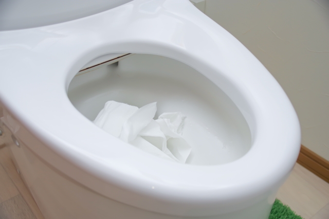 トイレつまりをワイヤーで直す